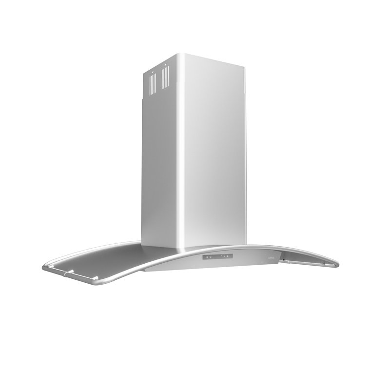 Zephyr Milano 42 in. 700 CFM Island Mount Range Hood with LED Light, Silver
