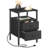 Pake 2 - Drawer 23.6" Tall Iron Nightstand with Storage and Built-In Outlets-75011535-132363138