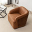 Fauteuil demi-tonneau rotatif en simili cuir Andretta-1428319674