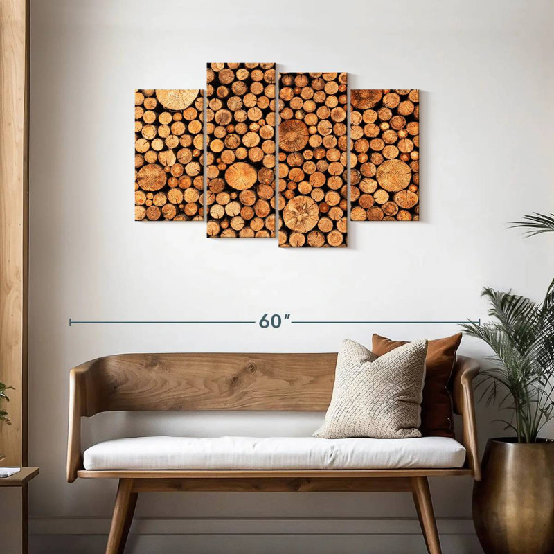 Avery Stacked Logs, 27'' H x 43'' W