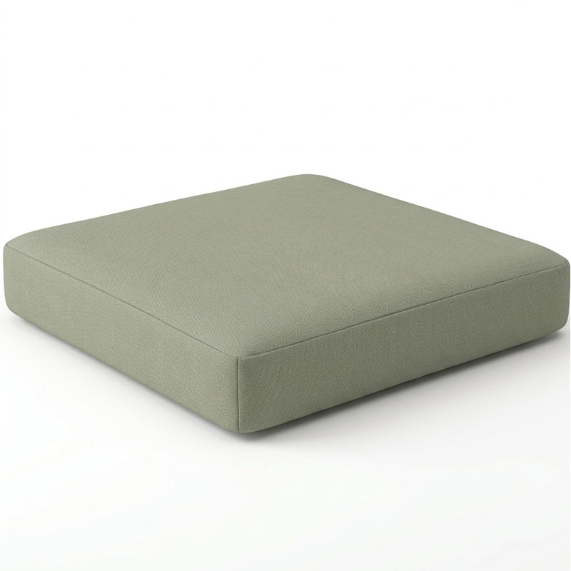 Sunbrella Outdoor Solid Knife Edge Deep Seating Cushion, Sunbrella - Canvas Seasalt, 23 in W x 27 in D x 5 in H