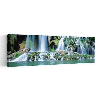 Waterfall, Snake River, Bonneville Co, Id, Usa Abstract Contemporary Landscape Nature Wall Art