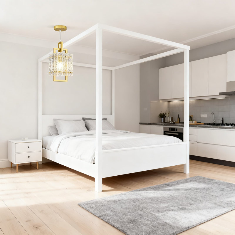 Luminaire suspendu moderne en verre ondulé avec système de suspension réglable pour îlot de cuisine et salle à manger - paquet de 2 lumières carrées dorées