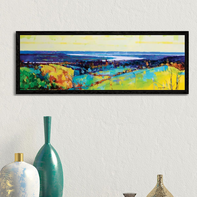 Sabrina II by Doug Eaton - Panoramic Painting on Canvas, Black Framed, 121.92 cm H x 40.64 cm W
