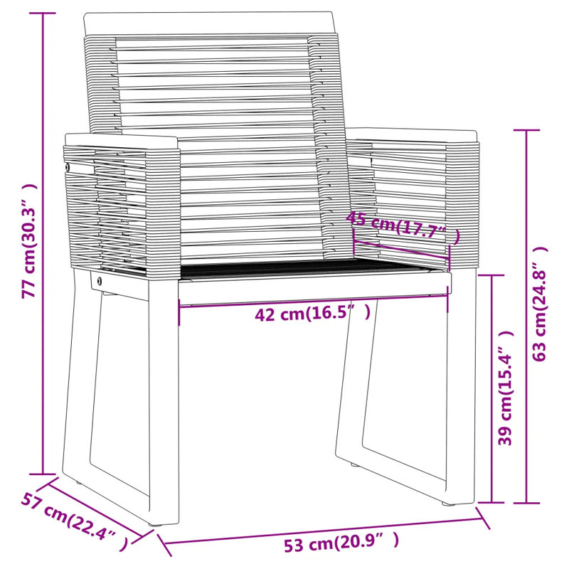 Grizzly 6 - Person Rectangular Patio Dining Set, 74cm H x 200cm W x 100cm D