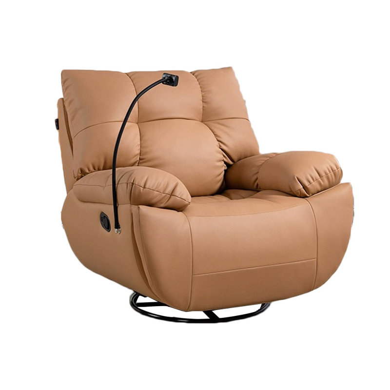 Fauteuil inclinable en similicuir Minisci, Similicuir brun