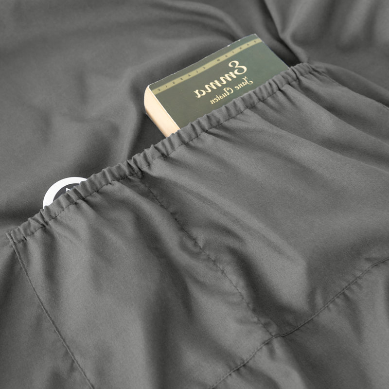 Drap-housse Barossa, Gris foncé, Drap-housse de taille simple