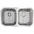 Moore 32.25'' L Double Bowl Stainless Steel Kitchen Sink