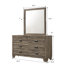 Ensemble de chambre à coucher à panneau classique avec finition brune-703066942-703066930