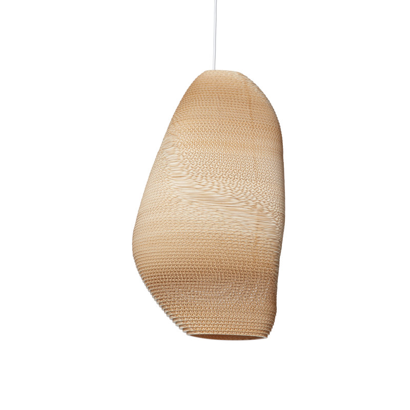 Scraplights Organic Pebbles Recycled Cardboard Pendant Light - Denny, Blonde