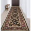 Manchuria Wool Oriental Area Rug in Black/Wine