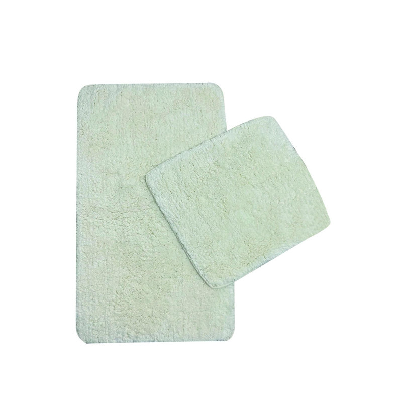 Soft Cotton Bathmat Set (2 Pieces), Ecru Color, 23.6 x 39.4 inches & 19.7 x 23.6 inches | 100% Natural Cotton, Machine Washable, Quick-Drying | Ideal for Bathroom Comfort & Style, Durable & Easy Care