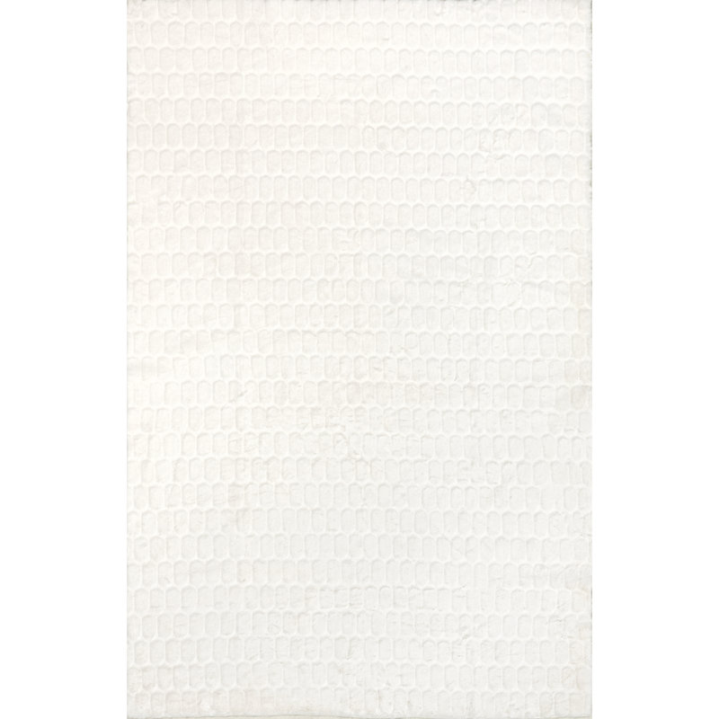 Nia SuperiorWash Tile Faux Rabbit Machine Washable Area Rug, Rectangle 7'6" x 9'6"