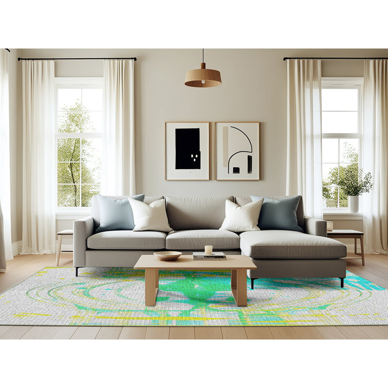 Abstract Indoor Rug, Rectangle 6' x 9'