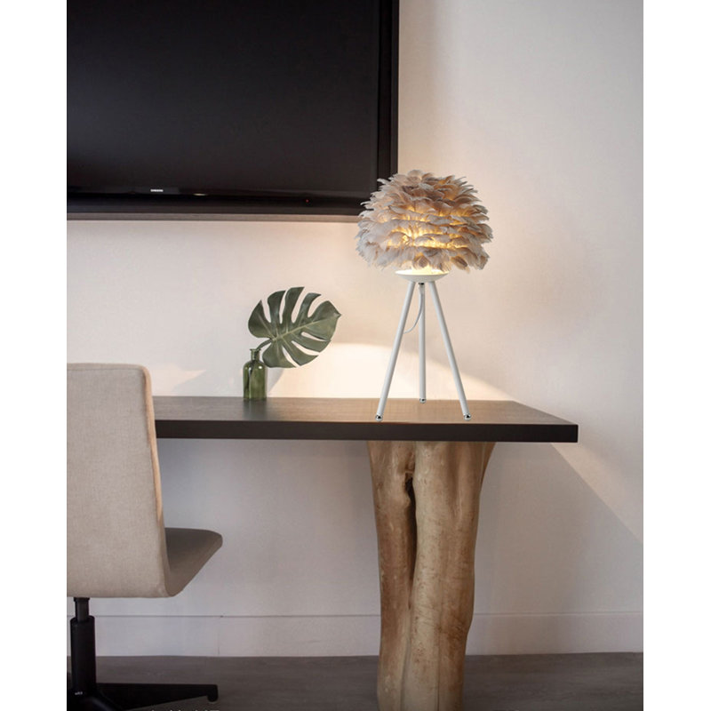 Lampe de table trépied 1 lumière, gris