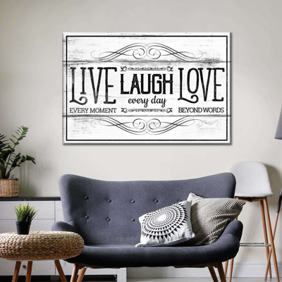 «Live Laugh Love Everyday» sur toile