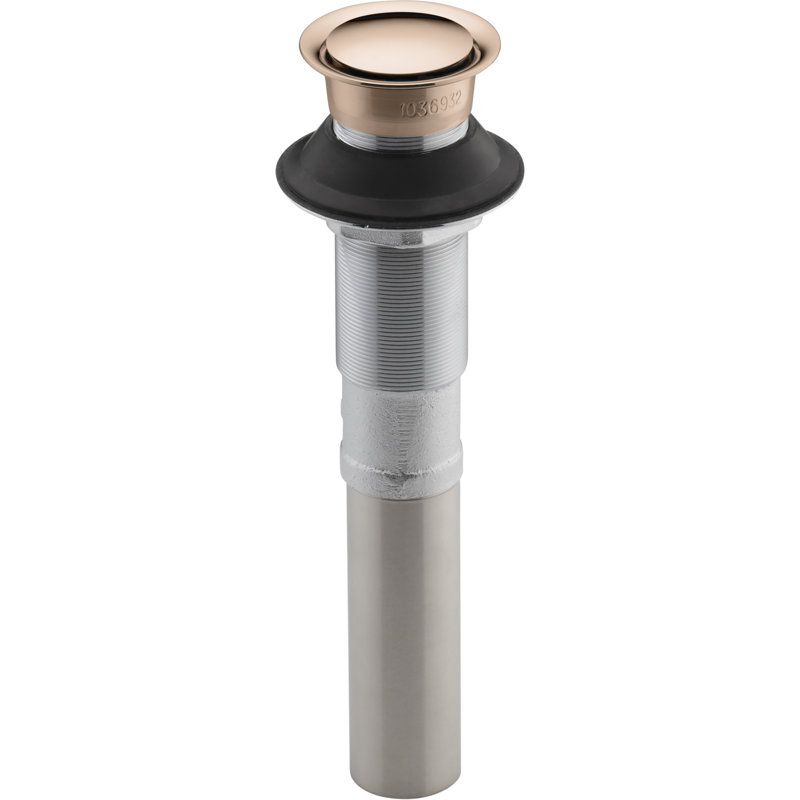 Pop-Up Bathroom Sink Drain, No, Vibrant Rose Gold