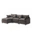 Canapé modulaire classique avec repose-pieds, tissu en chenille doux, sièges confortables et assemblage facile pour les salons confortables-1992326188