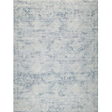 Vintage Looms Light Blue/Blue Polyester powerloom Area Rug