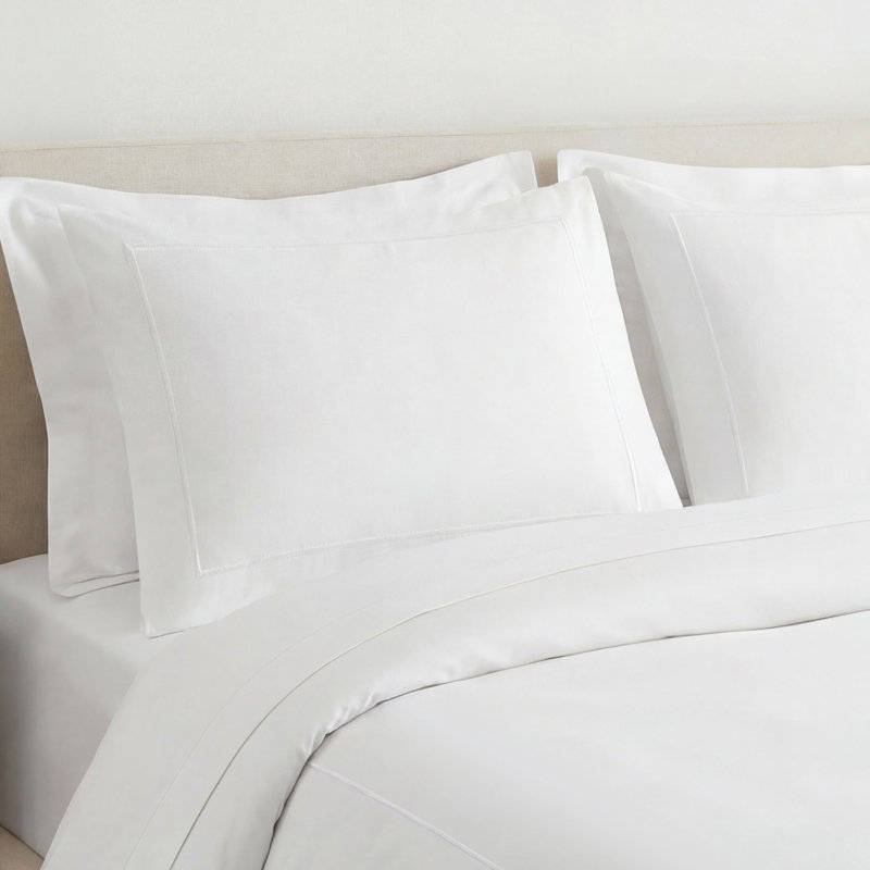 Embroidered Egyptian Cotton 1200 Thread Count Duvet Cover Set, White, California King Duvet Cover + 2 King Shams