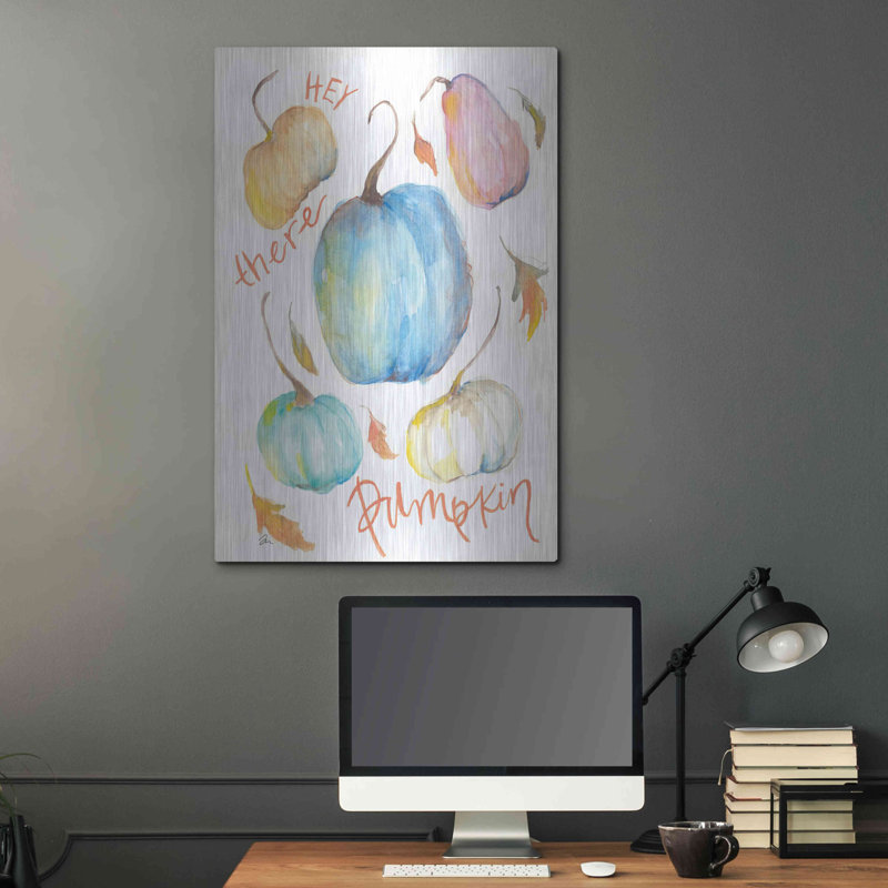 «Hey There Pumpkin» par Jessica Mingo, art mural en métal, 24 po x 36 po, H 24 po x l 16 po