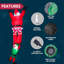 Climbing Santa with Falling Elf Inflatable Decoration