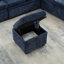 Canapé d'angle modulaire en L 97 po avec siège et repose-pieds de rangement en L 97 po, canapé d'angle en chenille avec 7 sièges et 2 coussins pour le salon-460233814