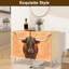 Buffet étroit de 35,4 po de largeur - armoire de rangement d'appoint à 2 portes avec majestueux taureau Longhorn