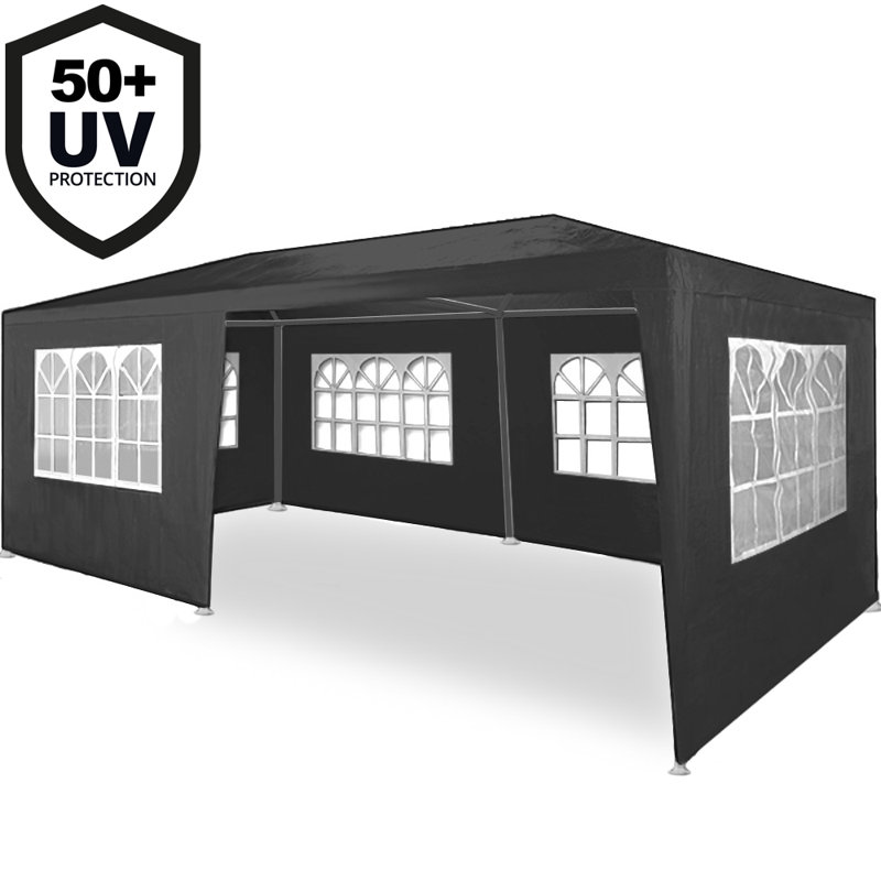 Zelma 3m x 6m Metal Party Tent, Anthracite