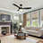 52'' Smart DC Motor Ceiling Fan with Remote Control, Integrated LED light.