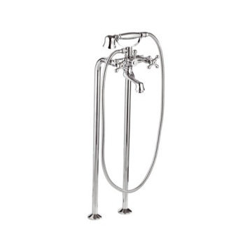 2 Handle Floor Clawfoot Tub Faucet with Diverter