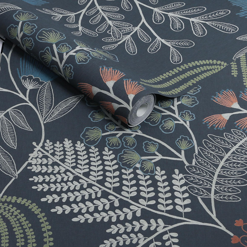 Richmond Navy Wallpaper, Blue