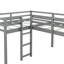 Lit mezzanine simple en L gris-655428573