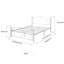 Lit double en métal blanc, conception et structure modernes, fonctionnement stable et silencieux, assemblage facile inclus, aucun sommier requis, convient aux matelas de 8 pouces et plus, capacité de poids de 600 lb - acier robuste