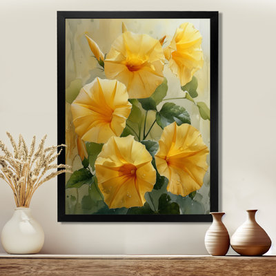 «Yellow Green Sun Morning Glory I», reproduction d'art murale