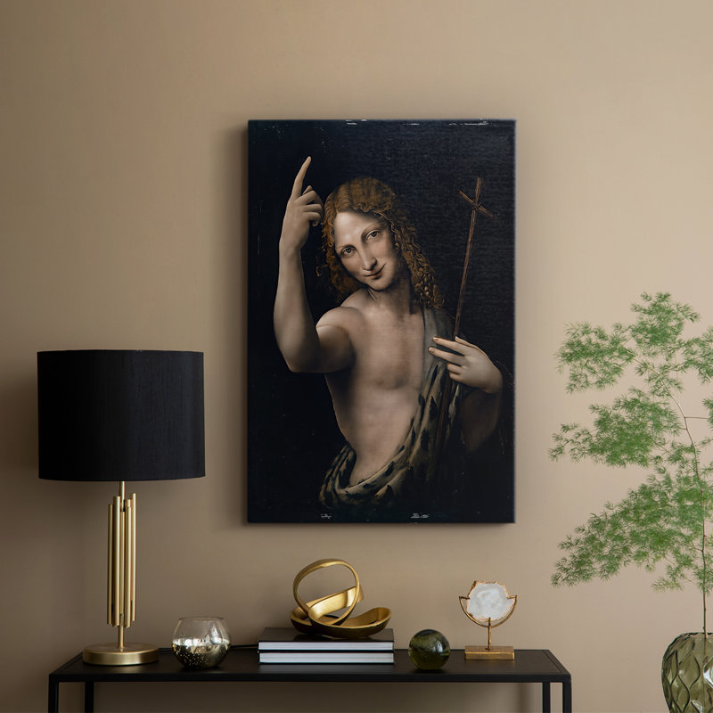 Saint Jean-Baptist - galerie d'art sur toile tendue par Leonardo Da Vinci, 8 x 12
