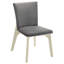 Chaise d'appoint de salle à manger rembourrée grise (ensemble de 2)