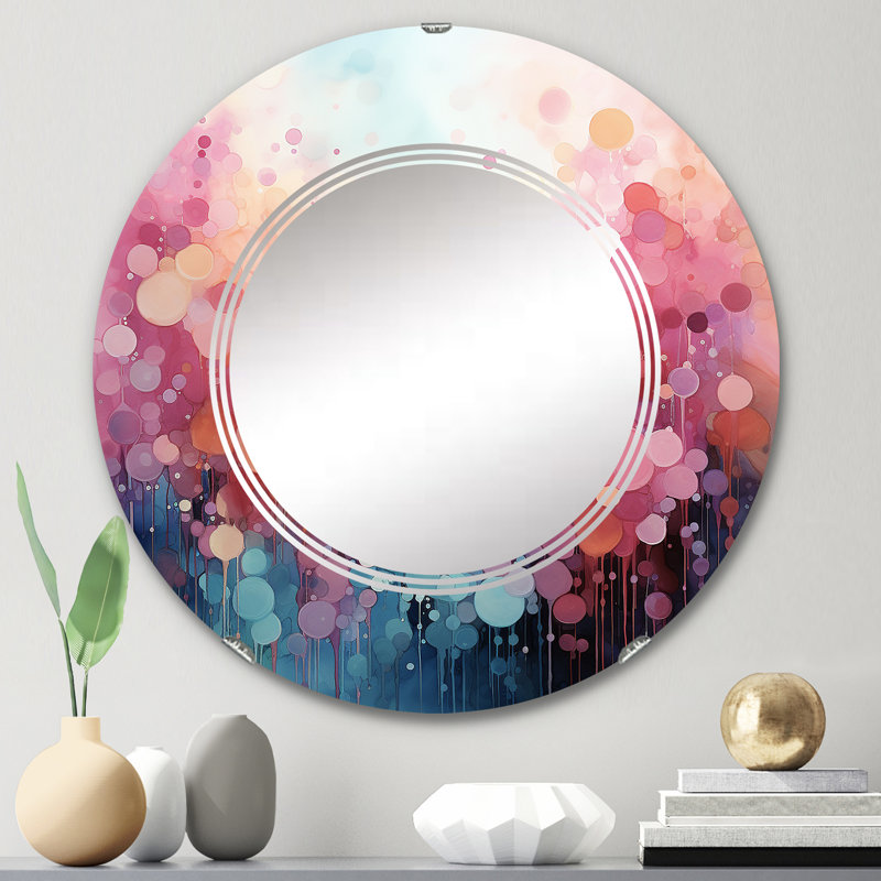 Arconia - Miroir mural moderne rond, 24 po x 24 po