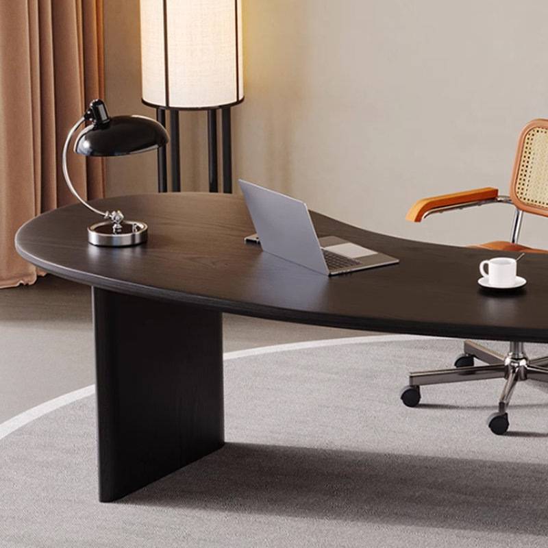 Bureau d'écriture noir Creative Unique, H 28,74 po x l 78,74 po x P 30,31 po