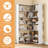 6-Tier Corner Bookshelf With Baffles