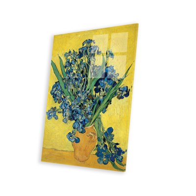 Irises 1890 On Glass by Vincent Van Gogh Print