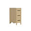 Meuble-lavabo de 12 po, comptoir en contreplaqué, base de meuble-lavabo indépendant, conception texturée, fonctionnement silencieux des tiroirs, assemblage sans effort, look minimaliste contemporain, teinte de bois naturel