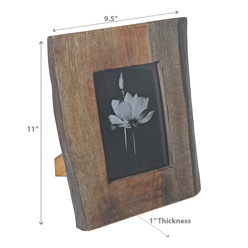 Ih Casadecor Brown Solid Wood Picture Frame, 5" W x 7" H