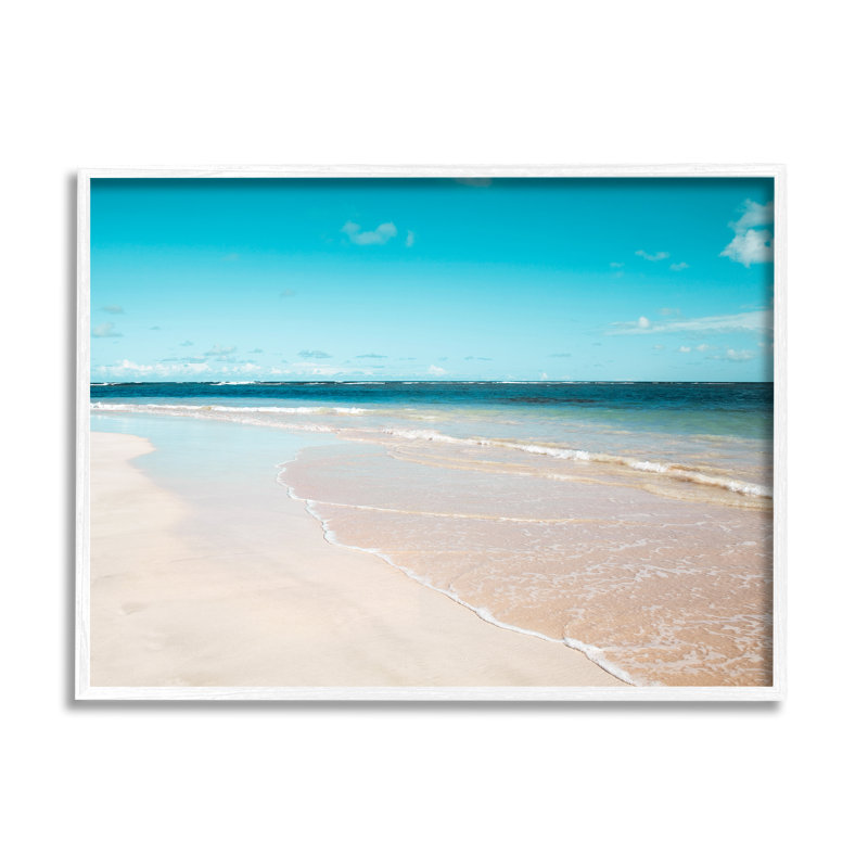 «Vivid», L 20 po x H 16 po, Giclée encadrée blanc bord de mer