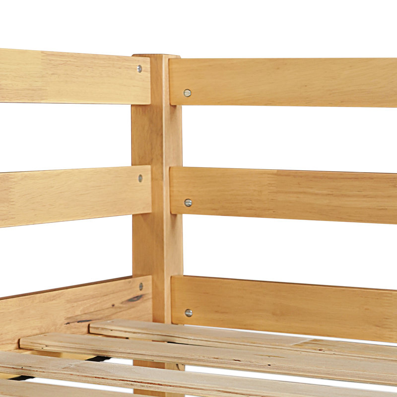 Twin Solid Wood Loft Bed With Built-in-desk, Natural