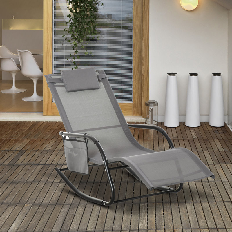 Chaise berçante Lapoint, Gris