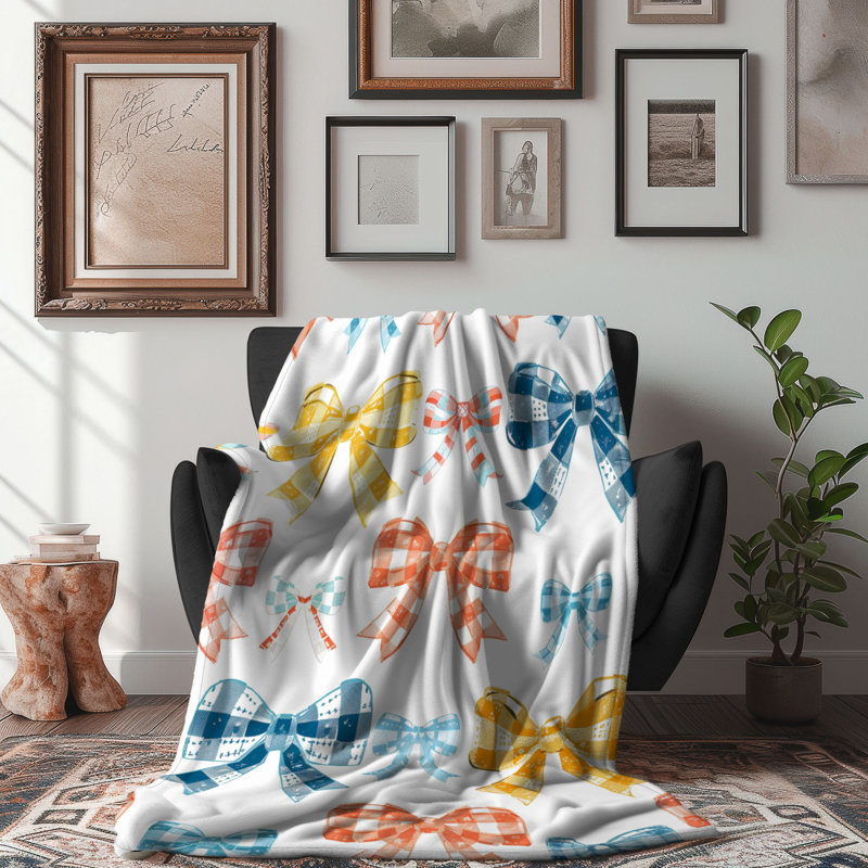 Couverture en sherpa de qualité supérieure Rainbow Knot - 1 pièce, L 60 po x L 80 po