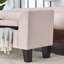Banc avec repose-pieds en velours rose Mila
