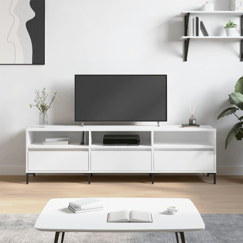 Meagyn TV Cabinet 150x30x44,5 cm Engineered Wood, White