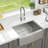 27" L x 21" W Farmhouse Kitchen Sink 16 Gauge Stainless Steel Kitchen Sink Apron Front Sink